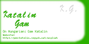 katalin gam business card